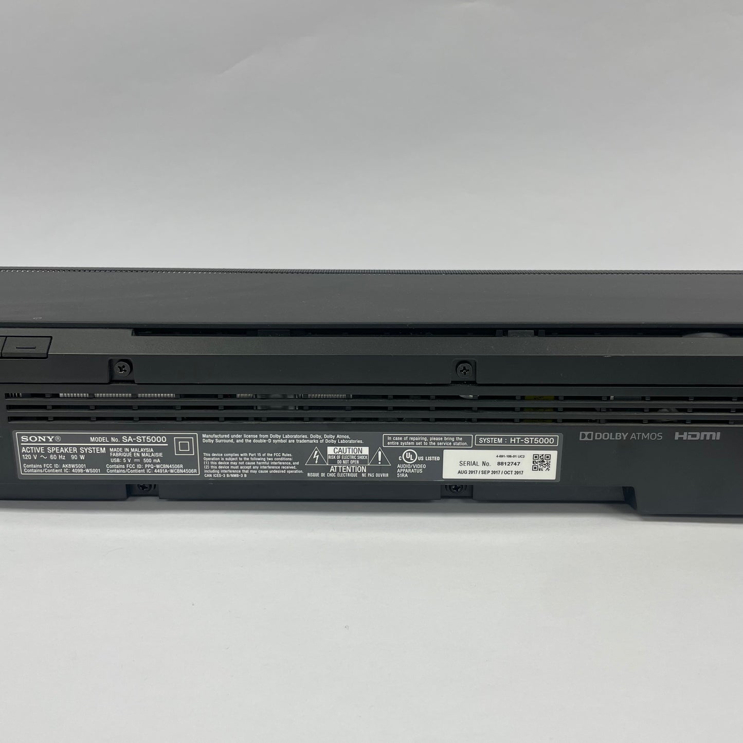 Sony ST-SA5000 Sound Bar and Subwoofer ST-SA5000